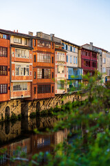 Naklejka premium Old Weavers, Papermakers and Tanners’ Houses Along the Agoût River in the Historic Center of Castres