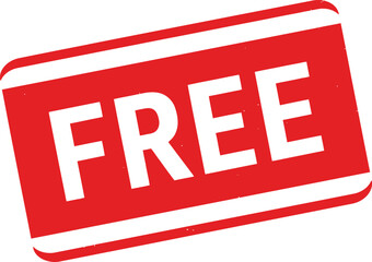 Bold red stamp with white 