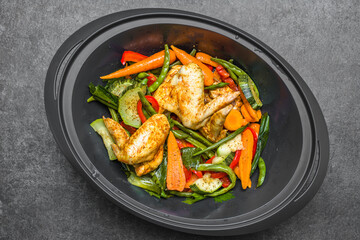 Stir fried chicken with vegetables