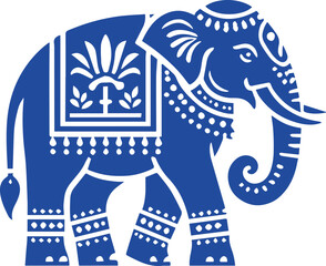 elephant with a flower on the head