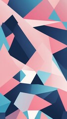 Naklejka premium Colorful geometric abstract design with overlapping shapes in bright tones