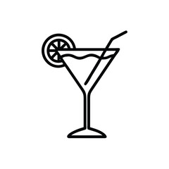 cocktail glass with cocktail