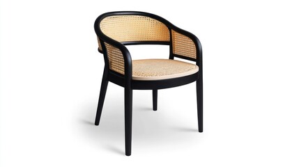 Modern cane armchair design