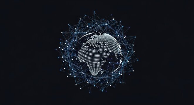 Digital Earth with Global Network Connections - Abstract Technology Background for Data Exchange and Worldwide Communication