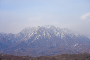 mountain landscape with clouds