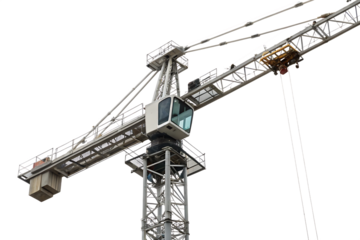 Building crane isolated on AI Generated by PNG