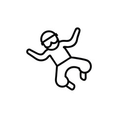 vector illustration of a man jumping