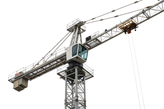 Building crane isolated on AI Generated by PNG