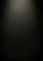 Obraz premium Elegant Black Glitter Texture Background with Golden Sparkling Particles