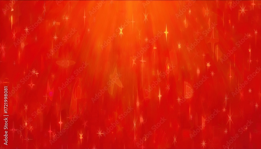 Aufkleber fiery red orange abstract background with glowing starbursts and layered gradients creating radiant 