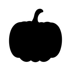Pumpkin silhouette vector illustration for halloween thanksgiving autumn harvest clip art design element