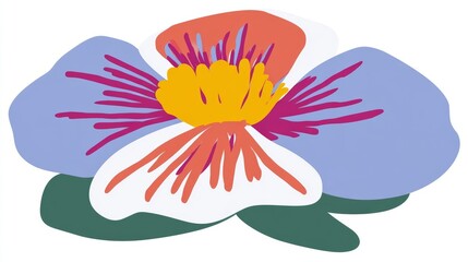 Obraz premium pink lotus flower vector illustration on white background