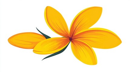 Obraz premium Bright orange and yellow flower blossom isolated on white for nature beauty macro close-up lily petal plant bud botany