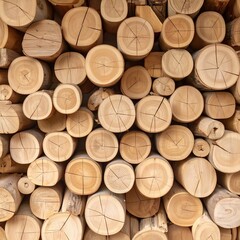 Stacked logs, close-up (2)