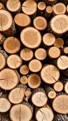 Stacked logs, close-up (1)