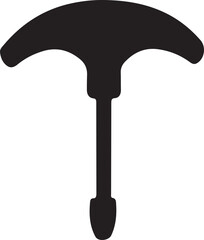 A Black Silhouette of a T Handle Tool for Tightening Screws or Bolts in Various Repair Projects
