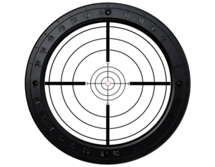 A detailed board featuring concentric circles and clear markings for precision shooting practice.