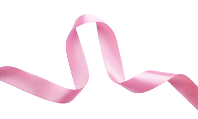 Breast Cancer Awareness Ribbon Icon | Pink Ribbon Symbol Isolated on White Background