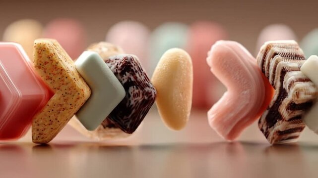 Colorful candy arrangement