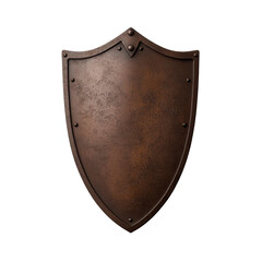 Rustic metal shield with vintage texture for medieval design