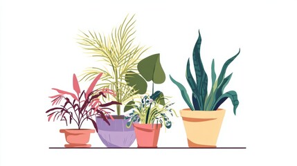Fototapeta premium Freshly grown houseplants like succulents and herbs add a touch of nature and decoration to any home