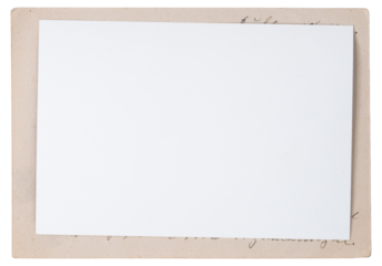 old photo paper with empty white space for image and text placement, empty blank and aged papers isolated, paper sheets for vintage designs