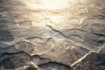Obraz premium Cracked, sunlit stone surface texture
