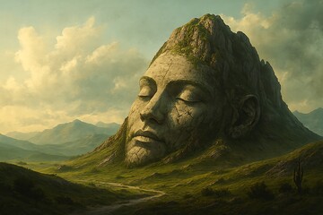 buddha statue in the mountain