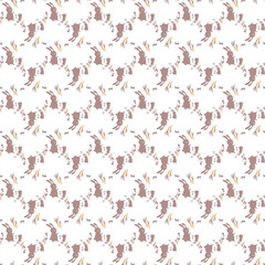 
Seamless childish pattern with cute farm animals creative kids texture
