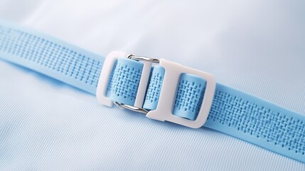 Hospital patient wristband clasp, plastic closure, subtle indentations,  