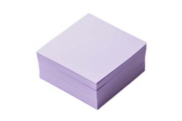 Stack of clean white paper sheets isolated against a dark transparent background