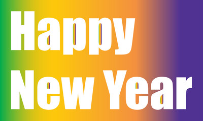 Exciting Happy New Year celebration greetings message on transparent background © JKT