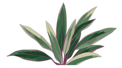 Close-up of a cluster of vibrant, variegated leaves, showcasing a mix of green and light cream tones.