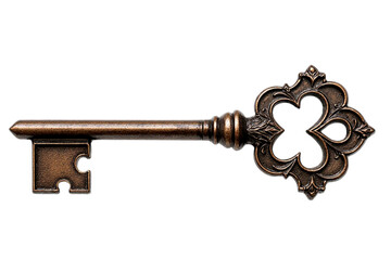 old key isolated on white