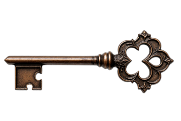 old key isolated on white