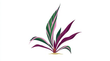 Floral illustration of a book with a beautiful abstract flower and leaf design, a decorative vector art element of nature