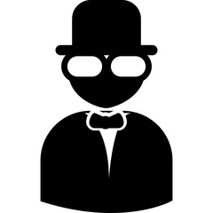 Silhouettes of Businessman character in different poses