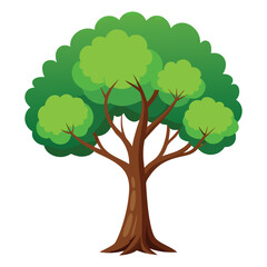 Obraz premium Tall Forest Tree Vector Artwork for Nature Design