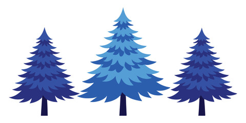 Fototapeta premium christmas tree set