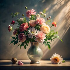 Obraz premium Elegant floral arrangement brings beauty to any space