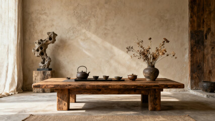 Rustic Traditional Tea Room Setup