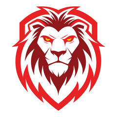 Lion Head Mascot Logo Graphic Vector