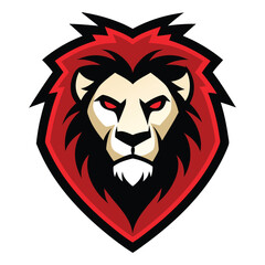 Lion Head Mascot Logo Graphic Vector