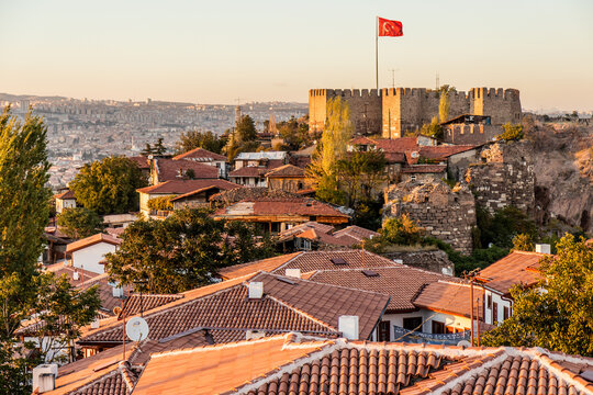 Fototapeta Castle in Ankara, capital of Turkey