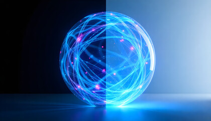 abstract blue sphere