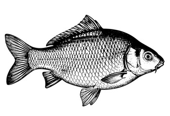 crucian svg illustration vector line