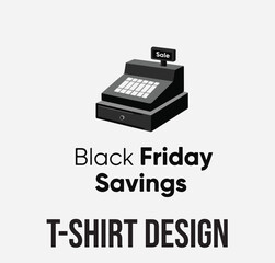 Black Friday Sale T-Shirt Design | 50% Off Discount Tag Graphic Tee Vector