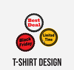 Black Friday Sale T-Shirt Design | 50% Off Discount Tag Graphic Tee Vector