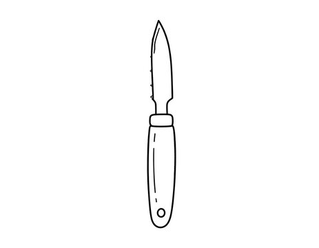 Simple line drawing of a citrus zester