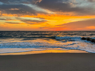 Sunrise on the beach 